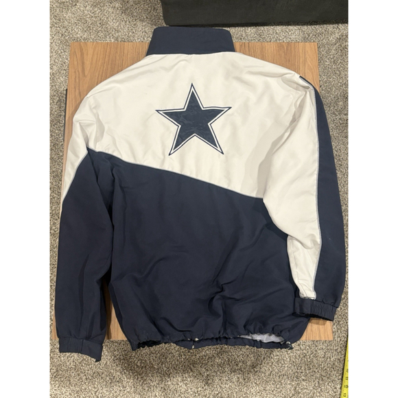 NFL Dallas Cowboys Pullover Windbreaker Jacket Navy And White Men’s 2XL Blue B1 - Picture 8 of 9